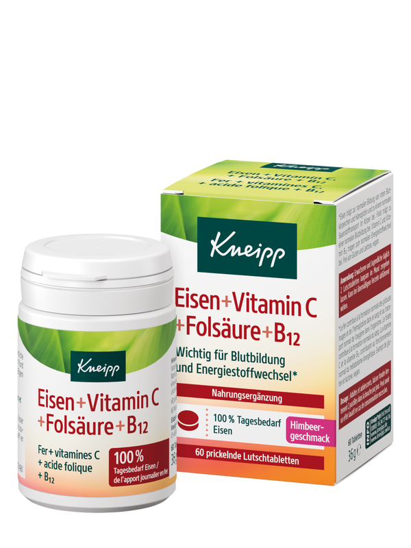 Eisen + Vitamin C + Folsäure + B12