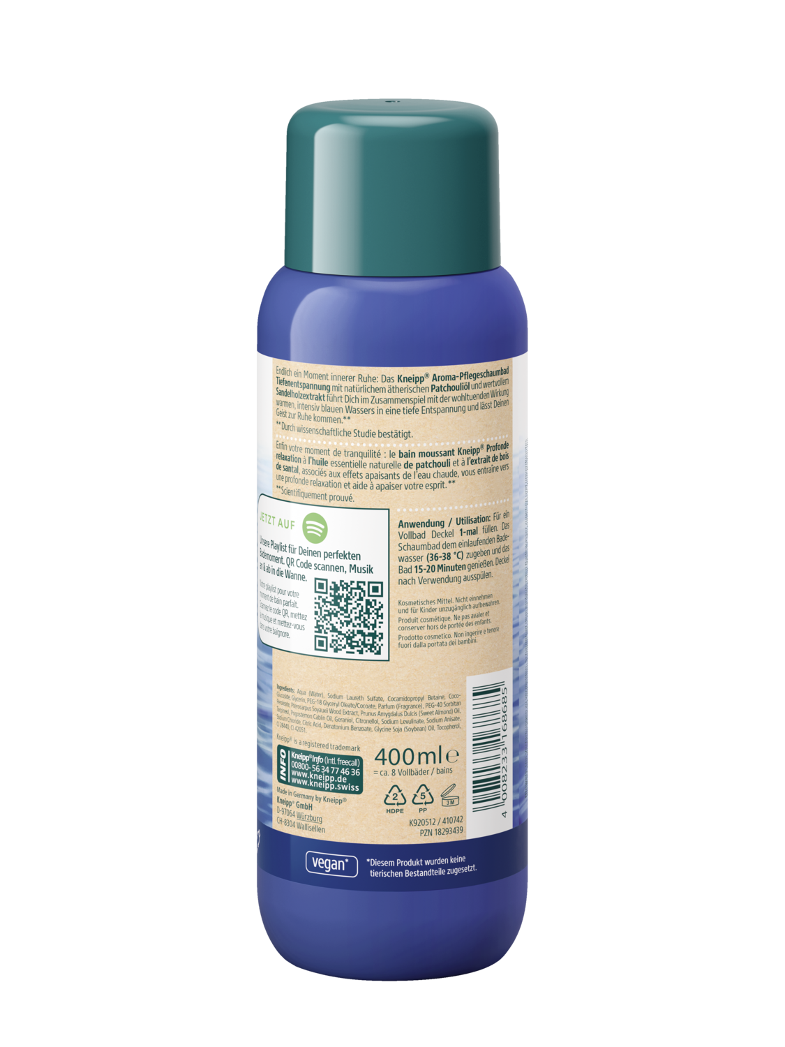 Kneipp Aroma-Pflegeschaumbad Tiefenentspannung - R&uuml;ckansicht