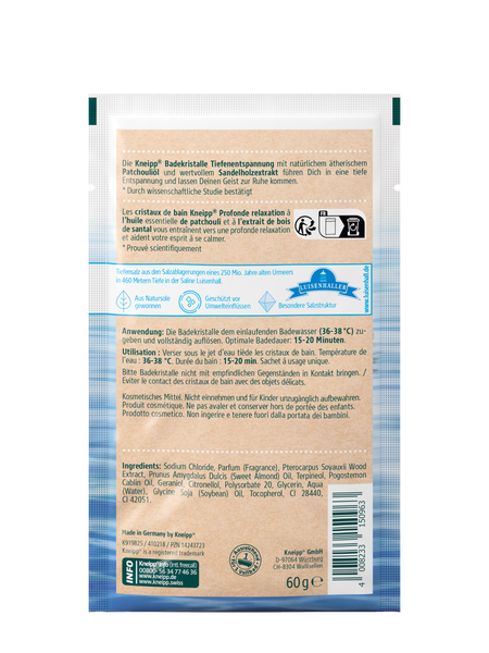 Badekristalle Tiefenentspannung - Rückansicht