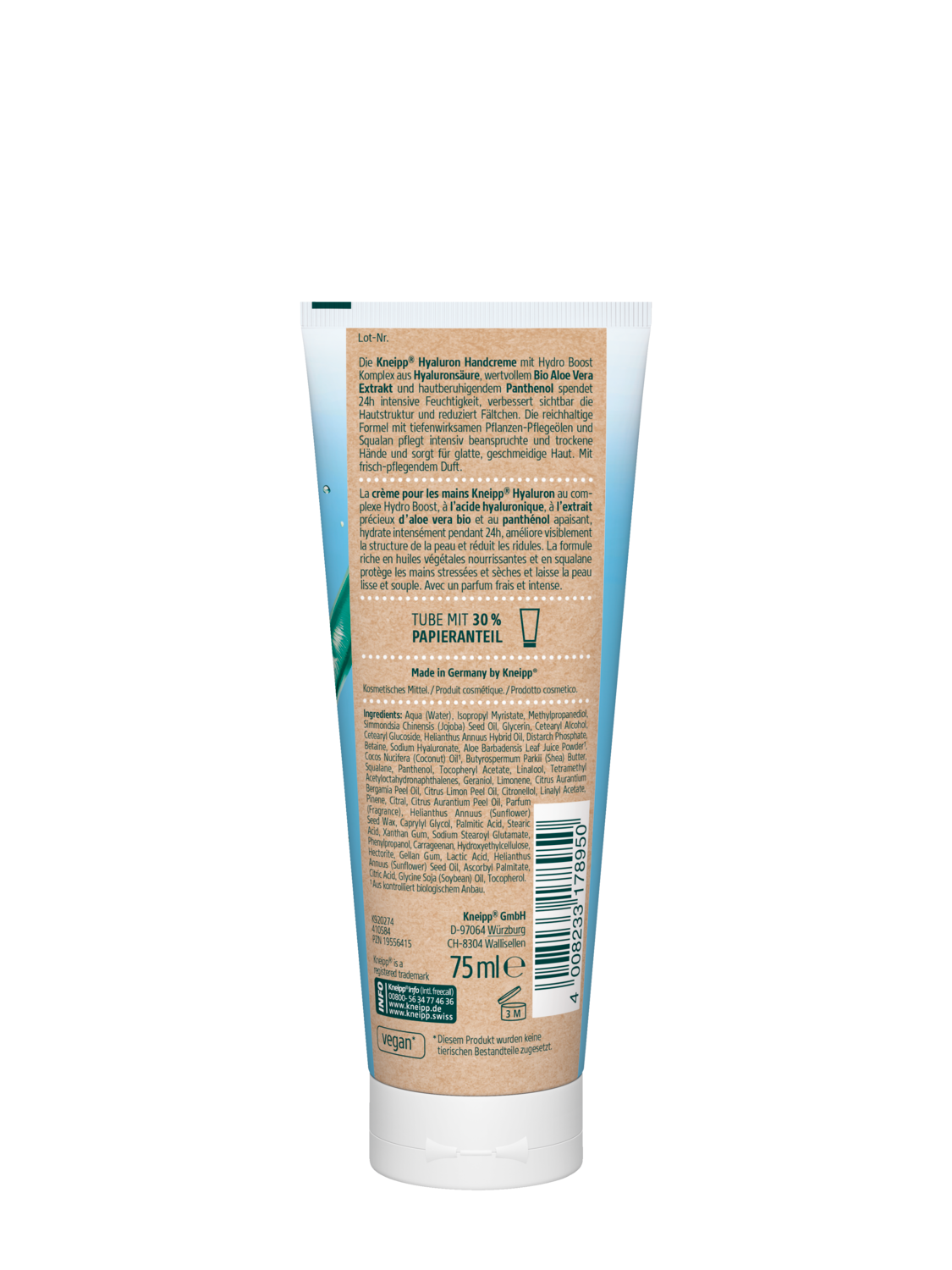 Kneipp Express-Pflege Sekunden Handcreme 75ml - R&uuml;ckansicht