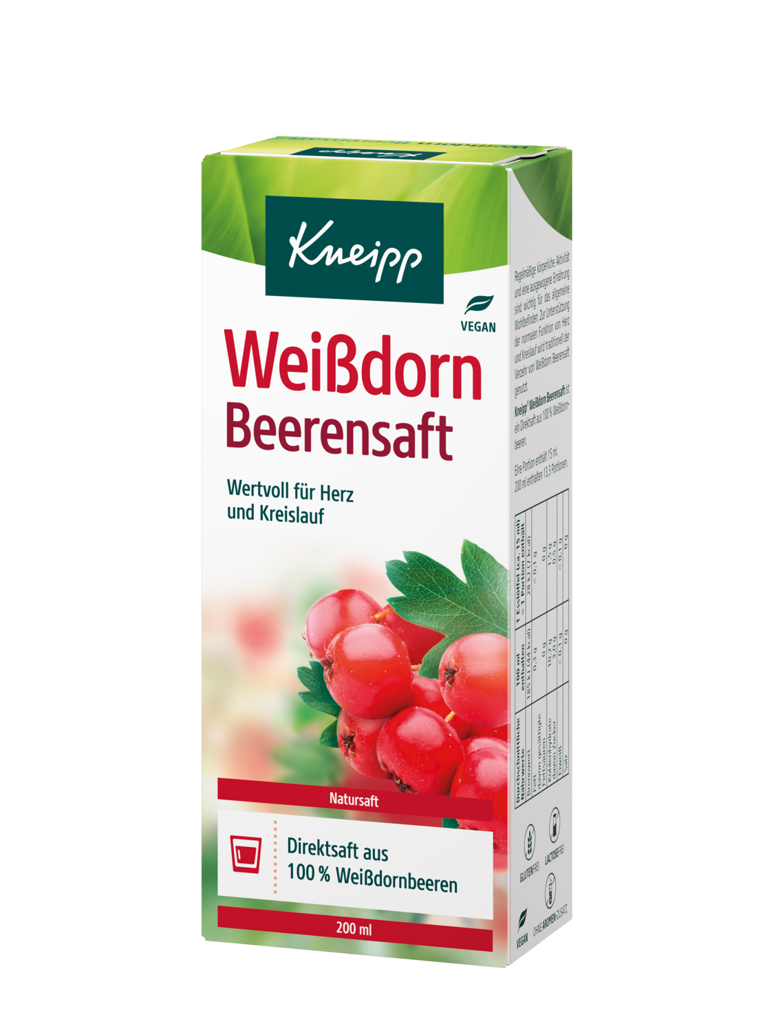 Wei&szlig;dorn Beerensaft - R&uuml;ckansicht