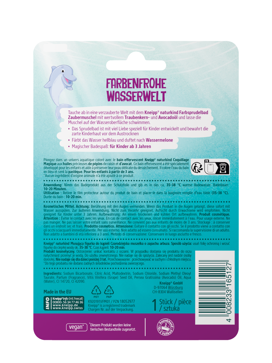 Naturkind Farbsprudelbad Zaubermuschel - R&uuml;ckansicht