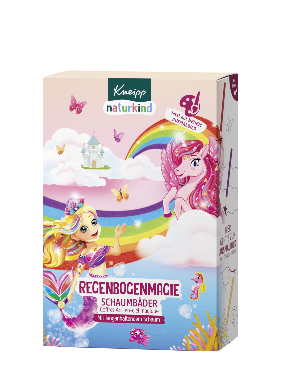 Kneipp naturkind Geschenkset Regenbogenmagie 3x40ml - Vorderansicht