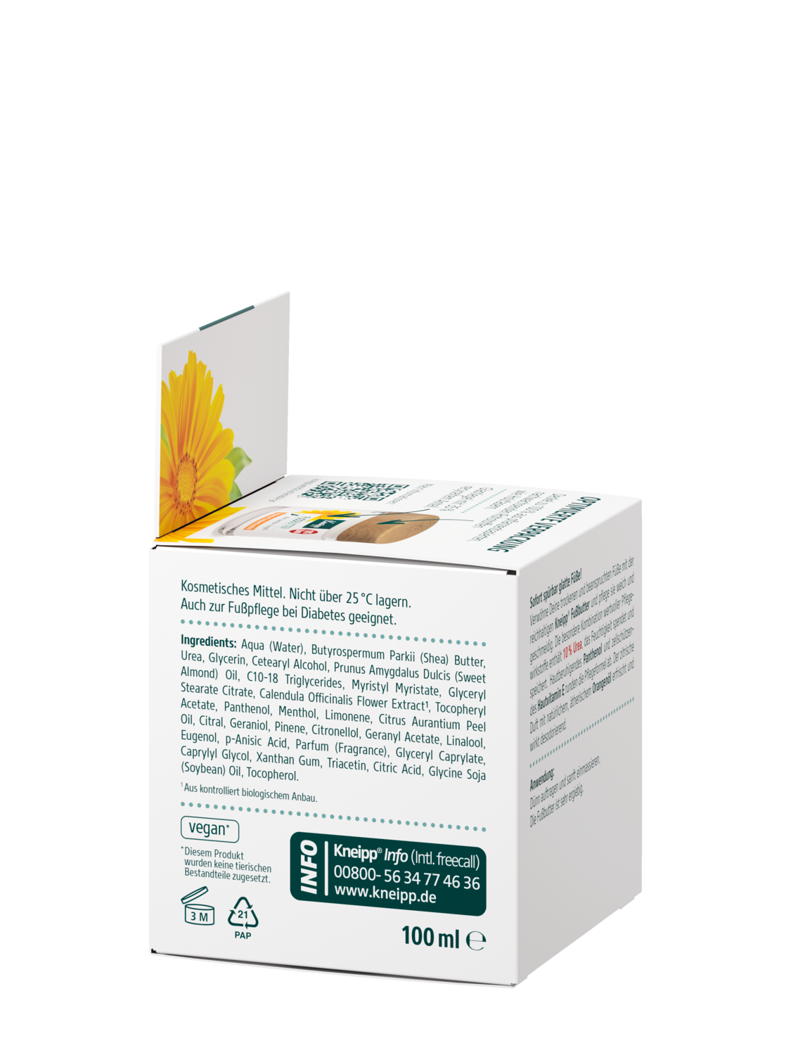 Kneipp Regenerierende Fu&szlig;butter 100ml  - Linke Ansicht