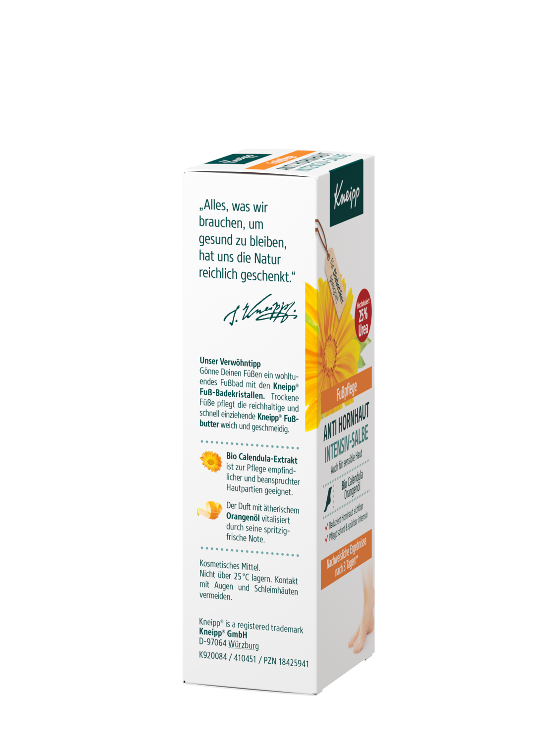 Kneipp Anti Hornhaut Intensiv Salbe 75ml - Rechte Ansicht