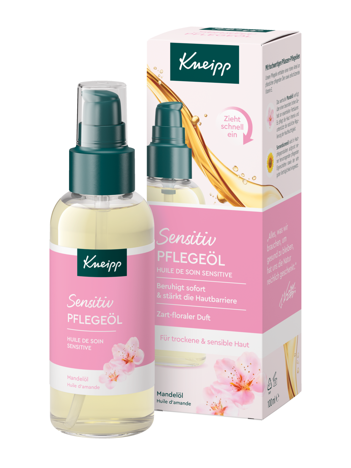 Kneipp Pflege&ouml;l Sensitiv 100ml - Vorderansicht
