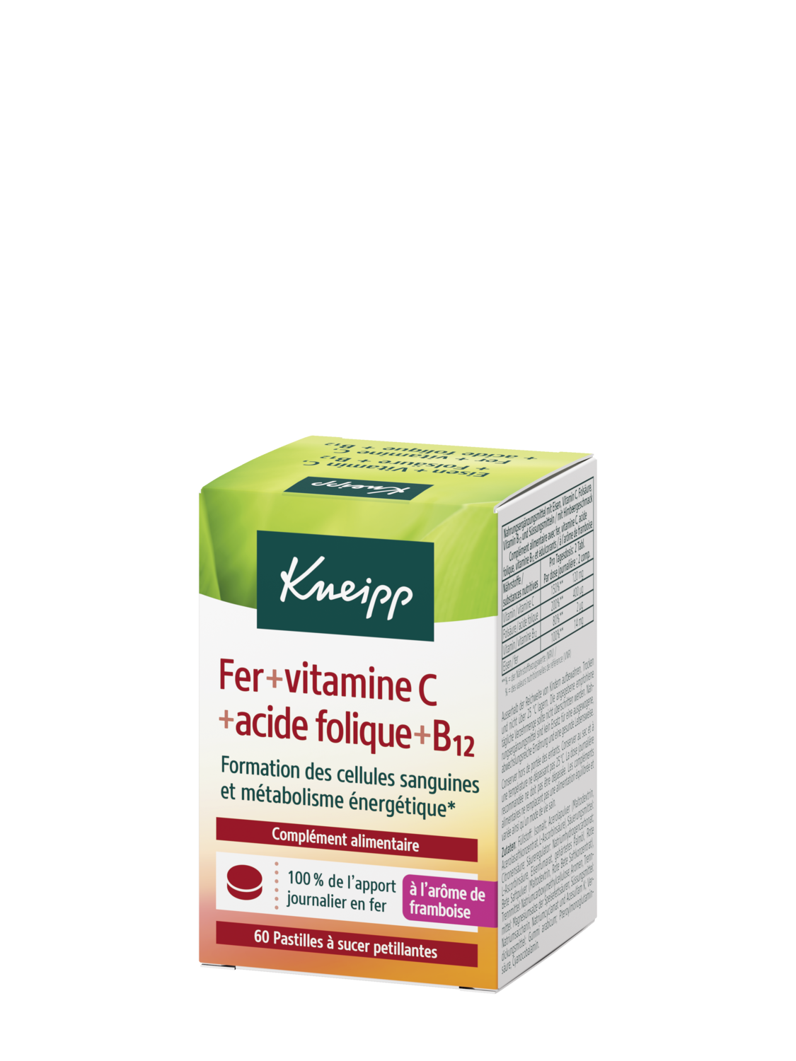 Kneipp Eisen + Vitamin C, Fols&auml;ure + B1 - R&uuml;ckansicht