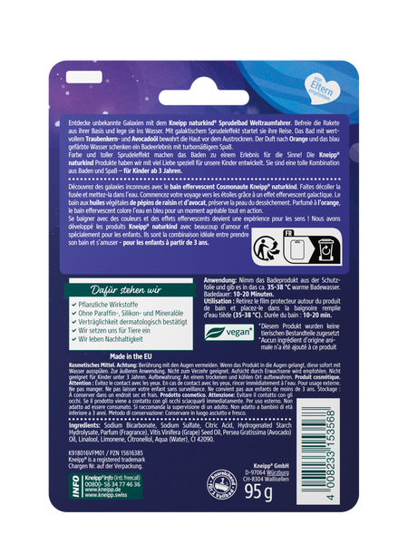 Naturkind Sprudelbad Weltraumfahrer - Rückansicht