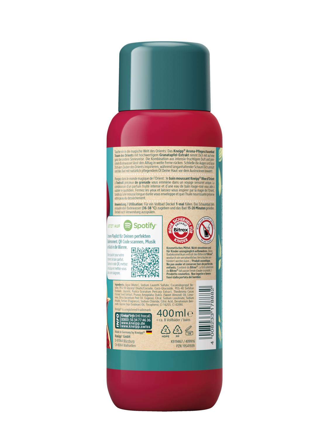 Kneipp Aroma-Pflegeschaumbad Traum des Orients - R&uuml;ckansicht