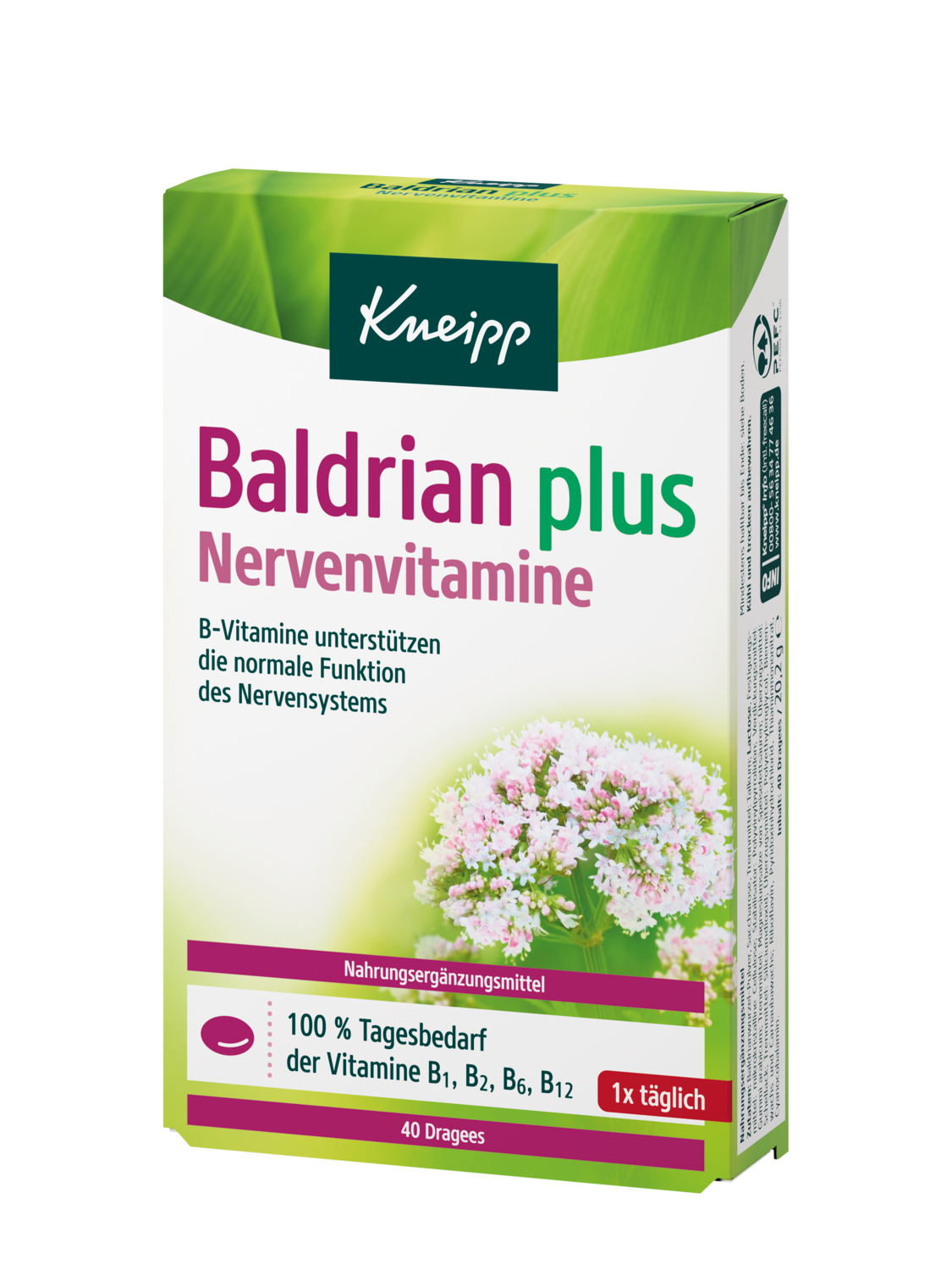 Kneipp Baldrian Plus Nervenvitamine 40STK - Vorderansicht