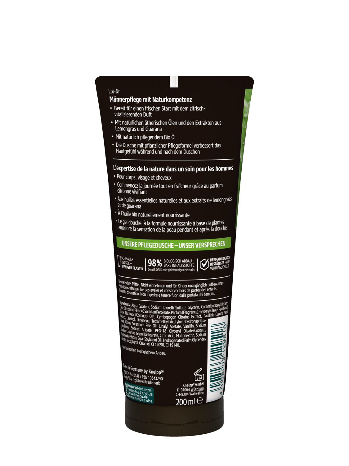 Kneipp 3 in 1 Dusche Startklar - R&uuml;ckansicht