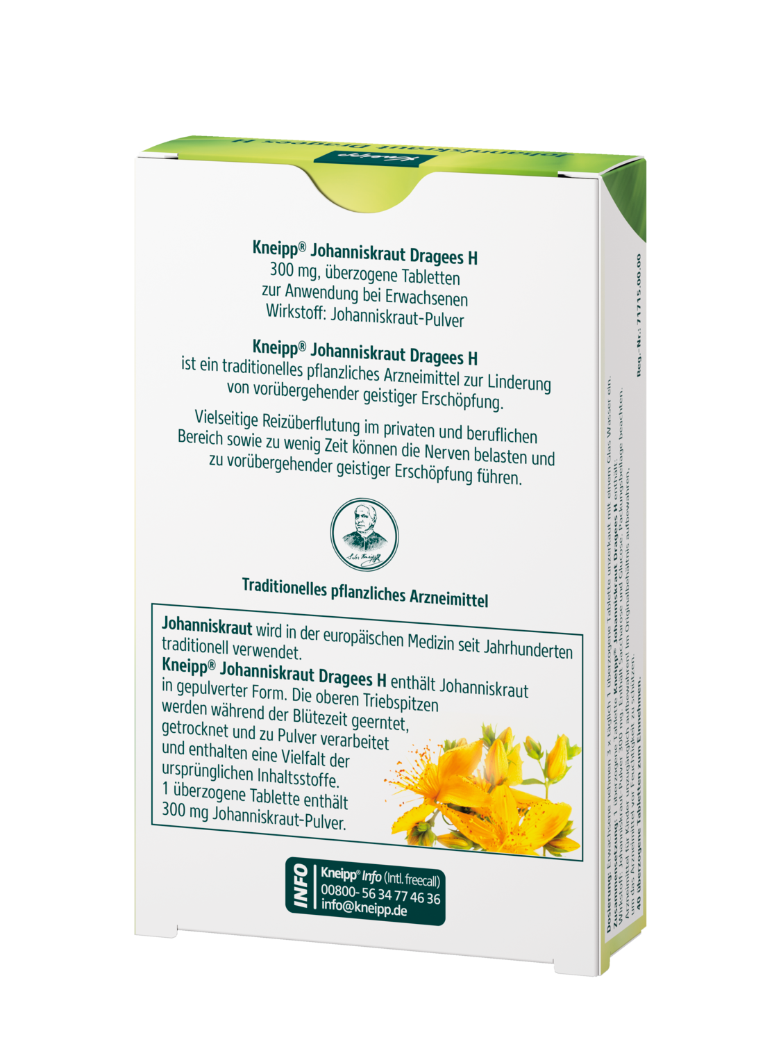 Kneipp Johanniskraut Dragees H - R&uuml;ckansicht