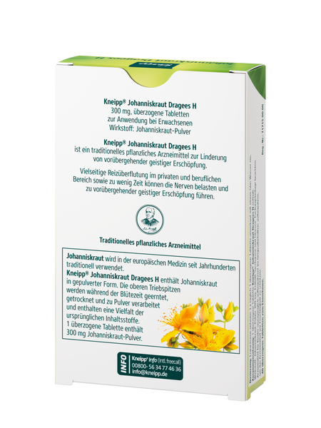 Kneipp Johanniskraut Dragees H - Rückansicht