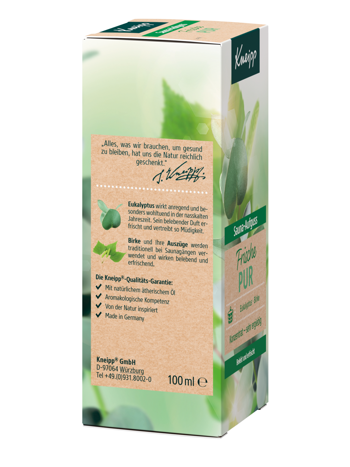 Kneipp Sauna-Aufguss Frische Pur 100ml - Rechte Ansicht