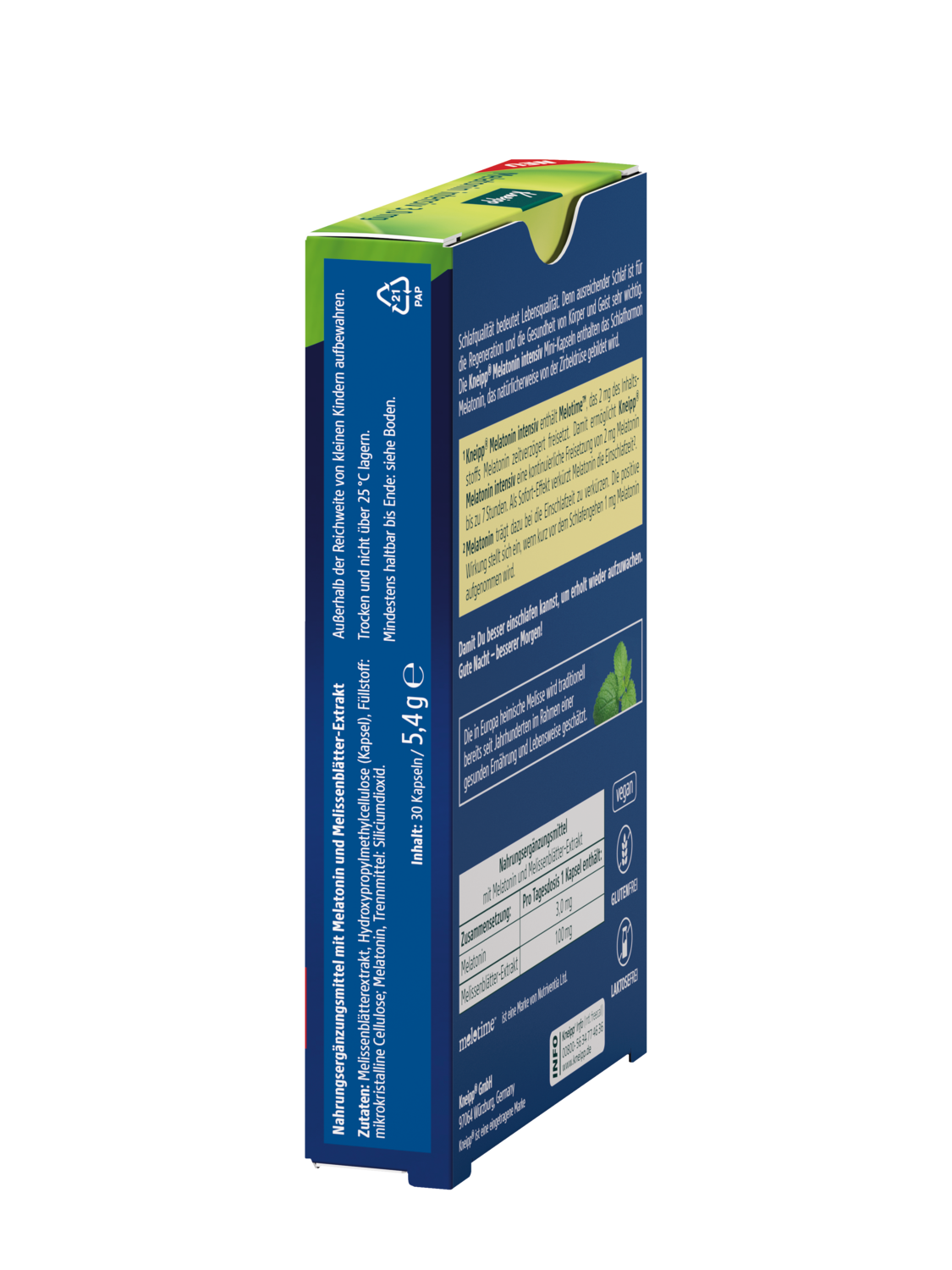 Kneipp Melatonin Intensiv 3mg 30ST - Linke Ansicht