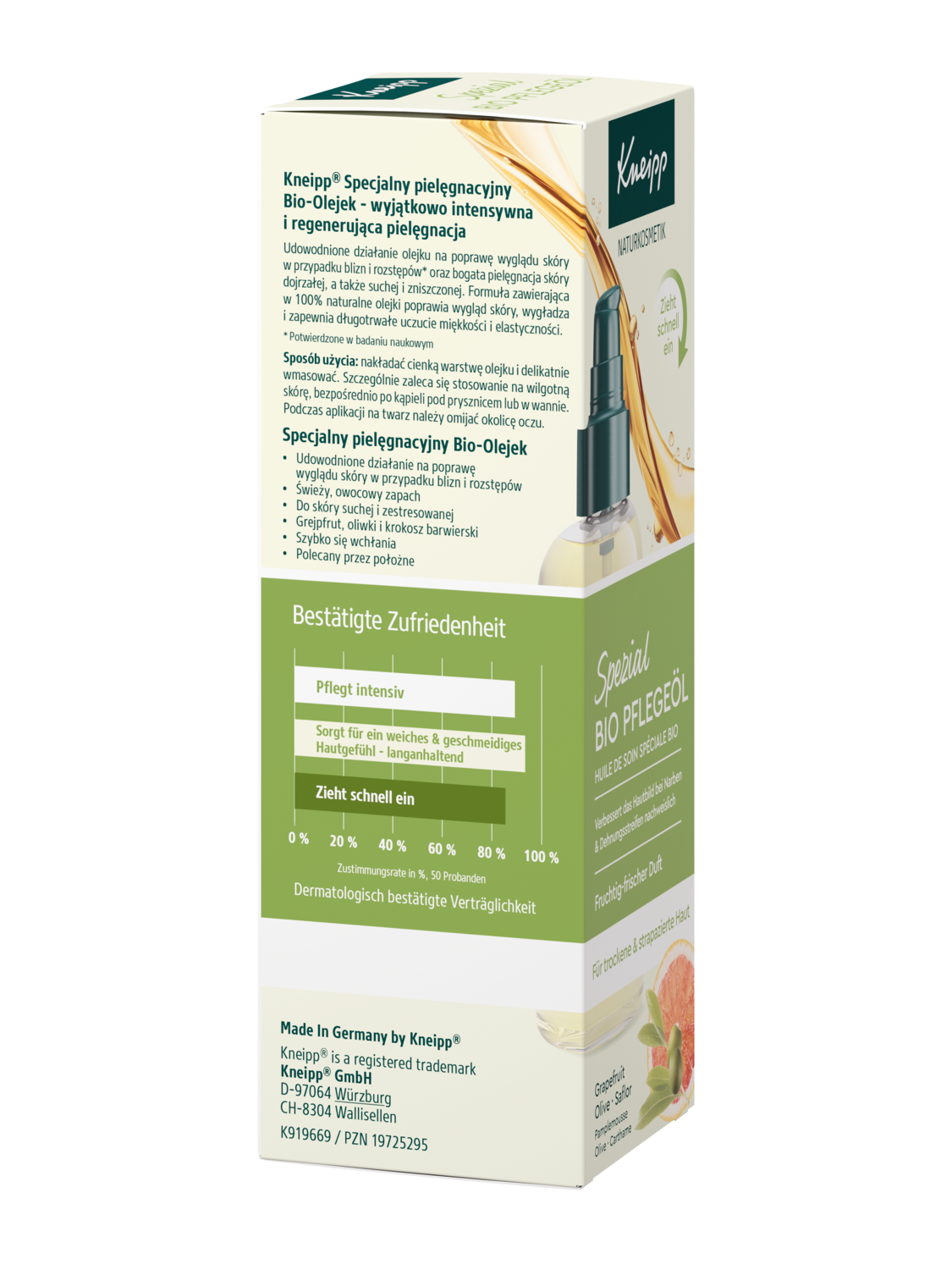 Spezial Bio Pflege&ouml;l - Rechte Ansicht