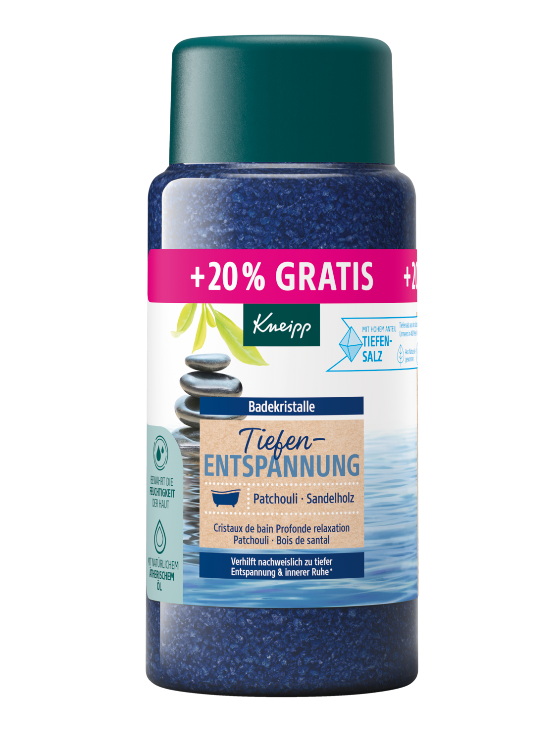 Badekristalle Tiefenentspannung + 20% gratis - Vorderansicht