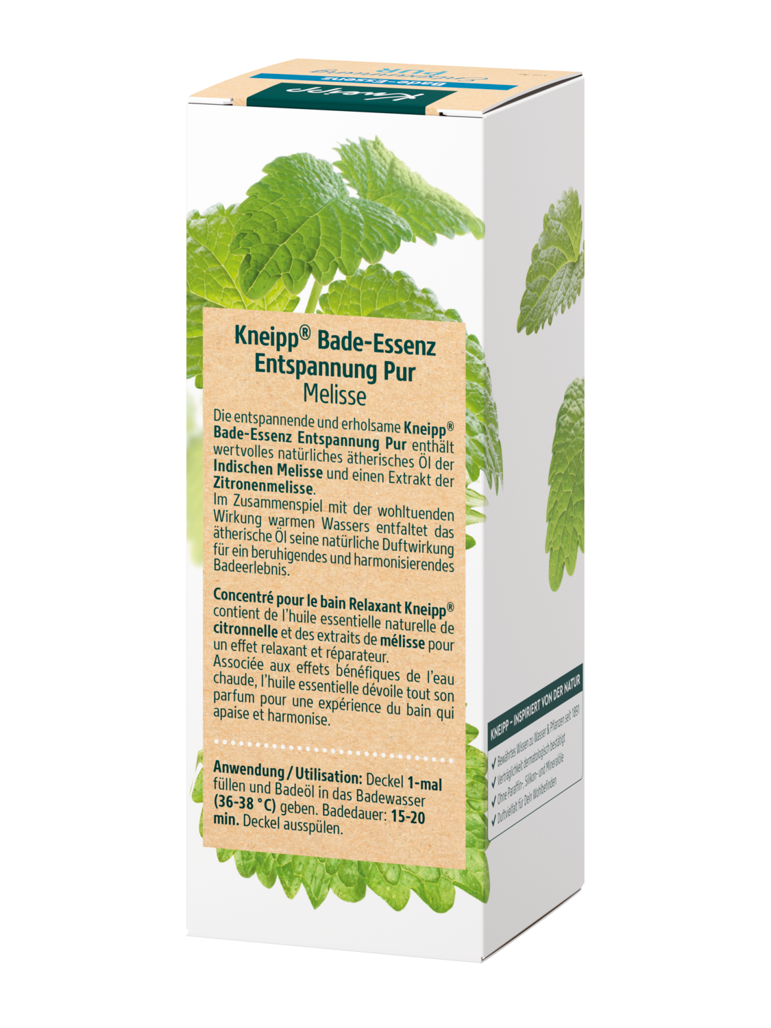 Kneipp Bade-Essenz Entspannung Pur 100ml - R&uuml;ckansicht