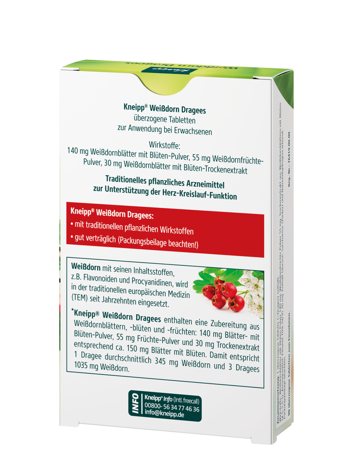 Kneipp Wei&szlig;dorn Dragees - R&uuml;ckansicht