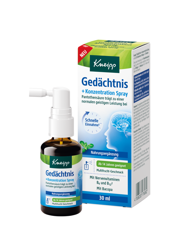 Ged&auml;chtnis + Konzentration Spray