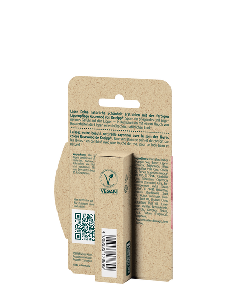 Farbige Lippenpflege Rosewood - Rückansicht