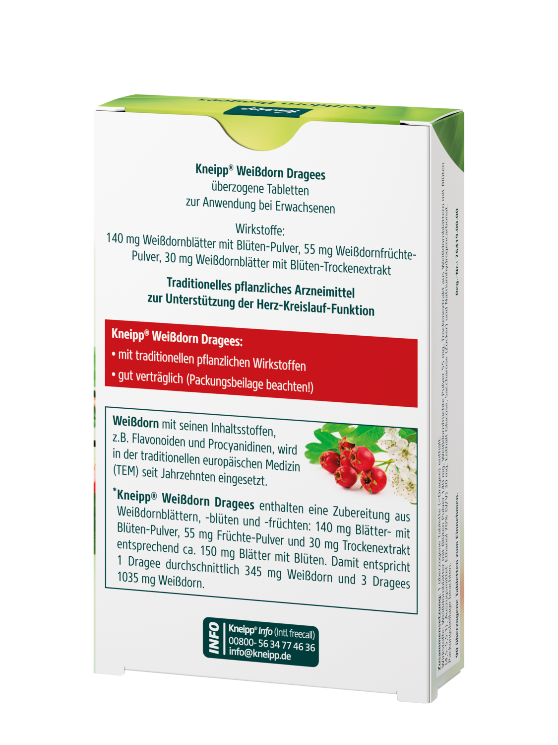 Kneipp Wei&szlig;dorn Dragees - R&uuml;ckansicht