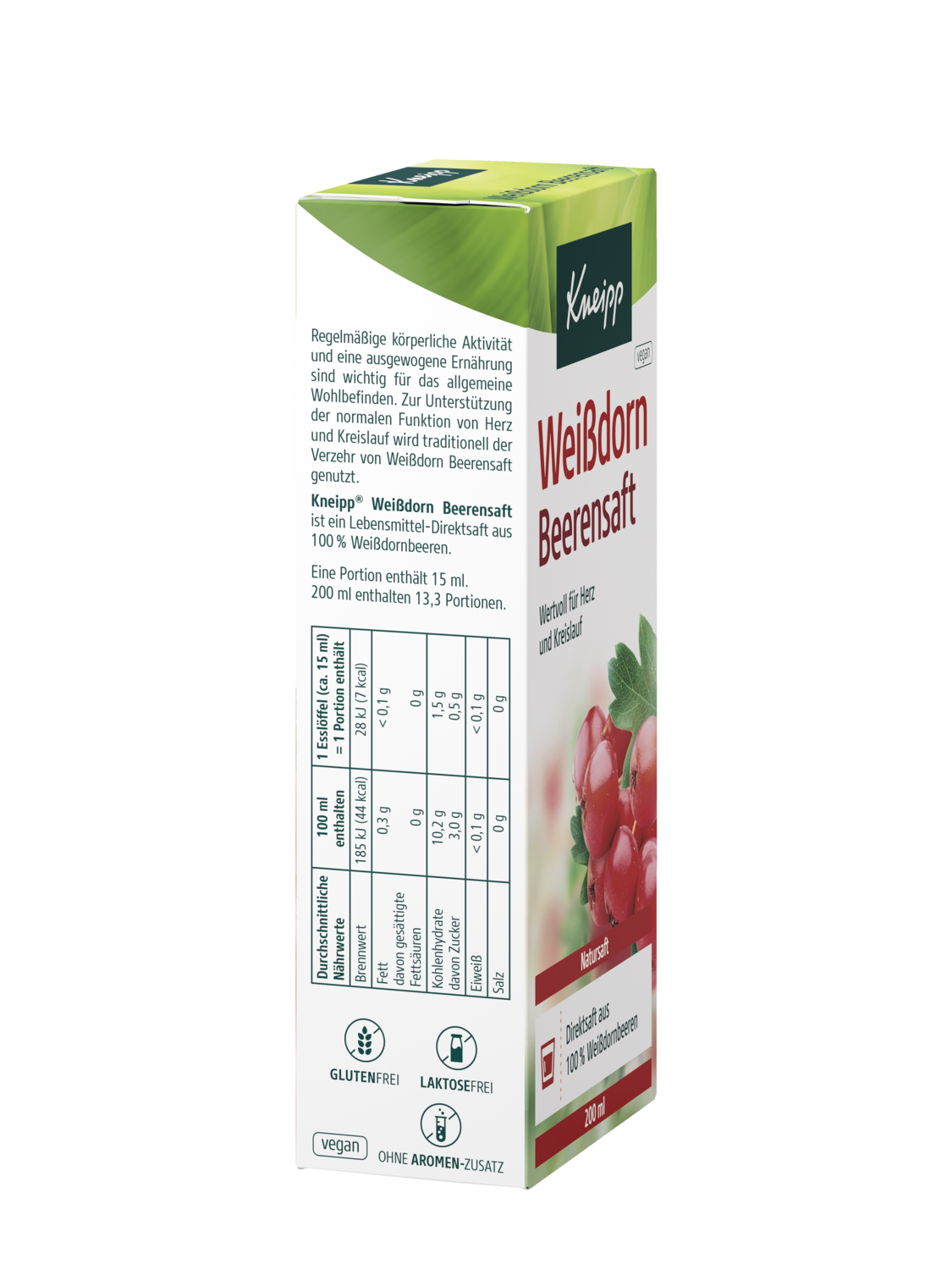 Kneipp Wei&szlig;dorn Beerensaft 200ml D - Rechte Ansicht