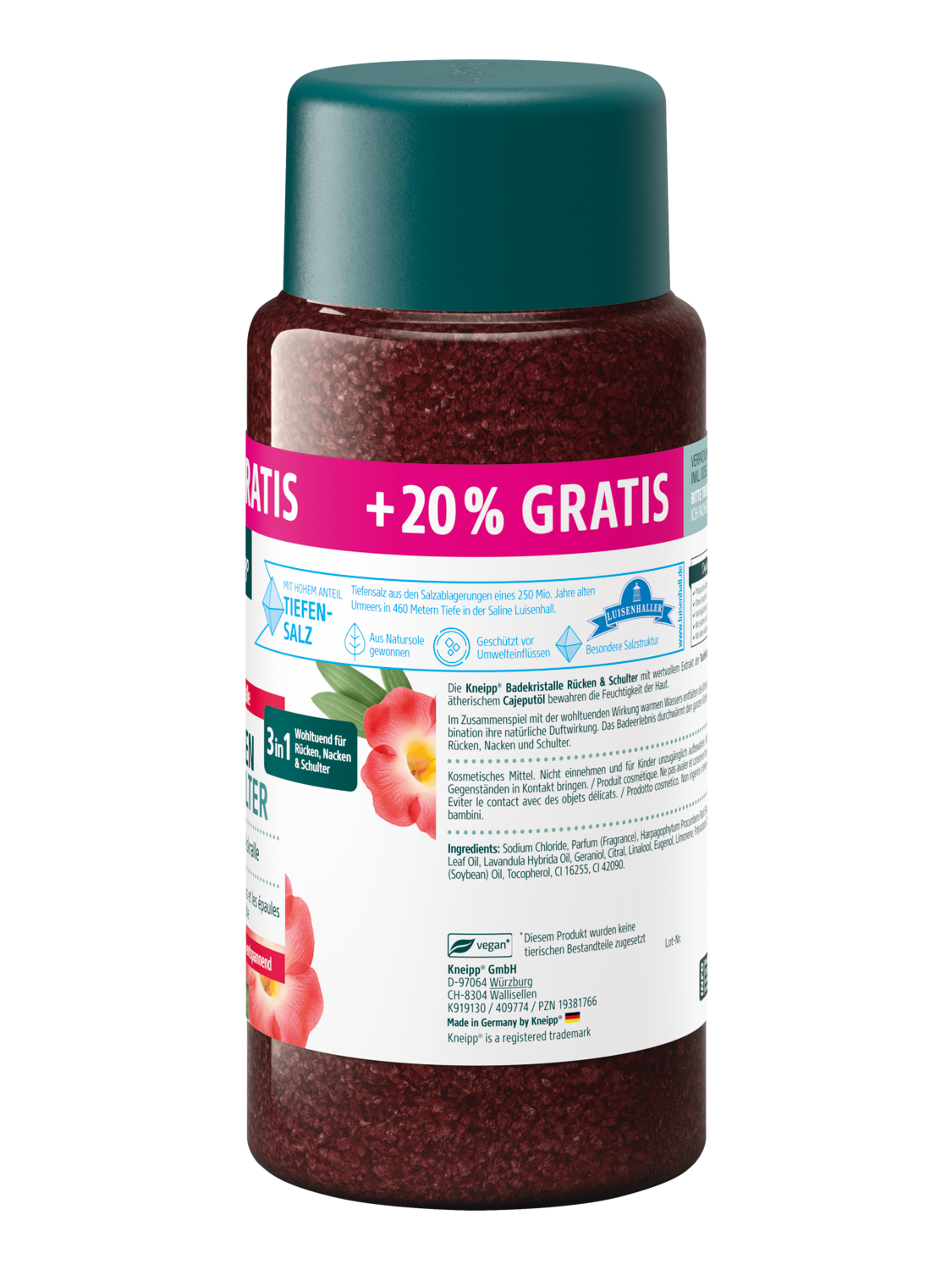 Badekristalle R&uuml;cken & Schulter + 20% gratis - Rechte Ansicht