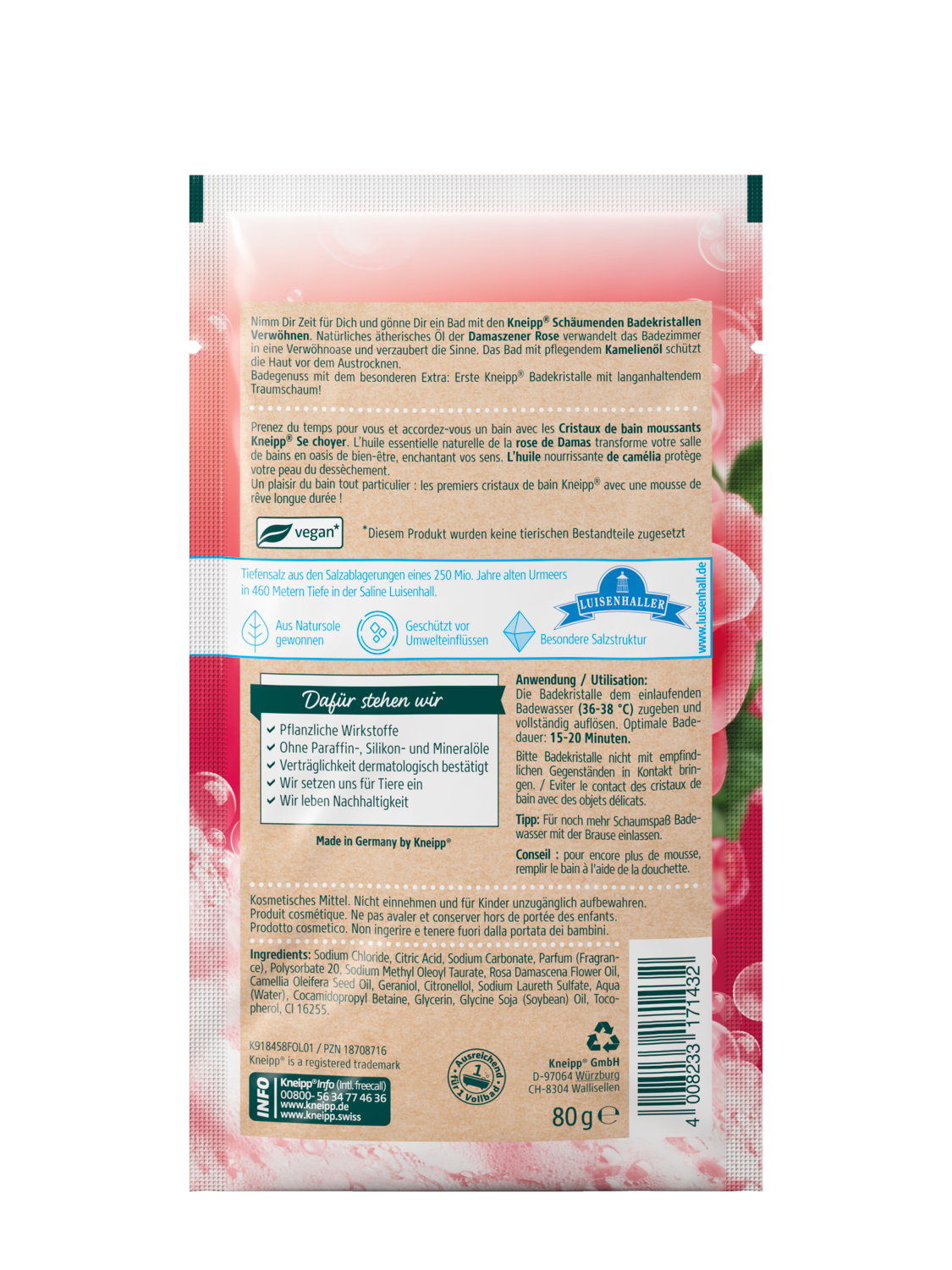 Sch&auml;umende Badekristalle Verw&ouml;hnen - R&uuml;ckansicht