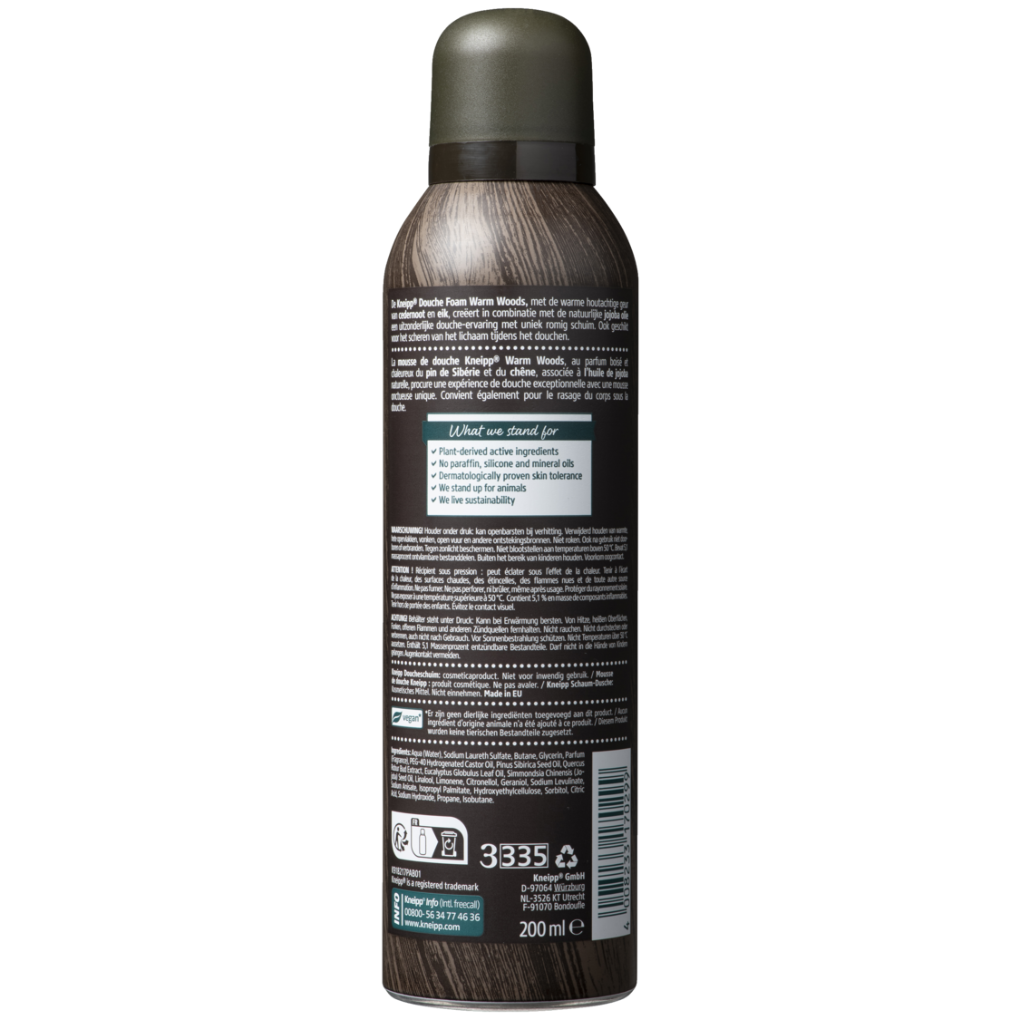 Schaum-Dusche Warm Woods - R&uuml;ckansicht