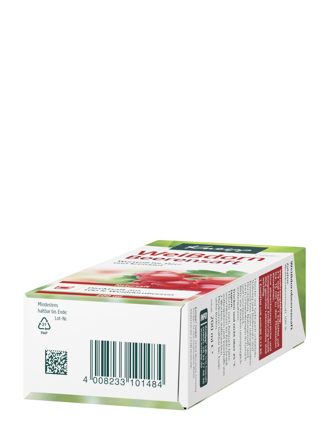 Kneipp Wei&szlig;dorn Beerensaft 200ml D - product.imageview.bottom