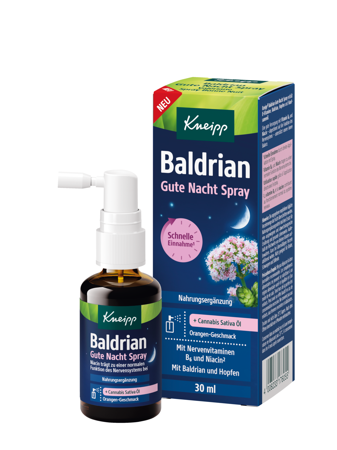 Baldrian Gute Nacht Spray - Vorderansicht