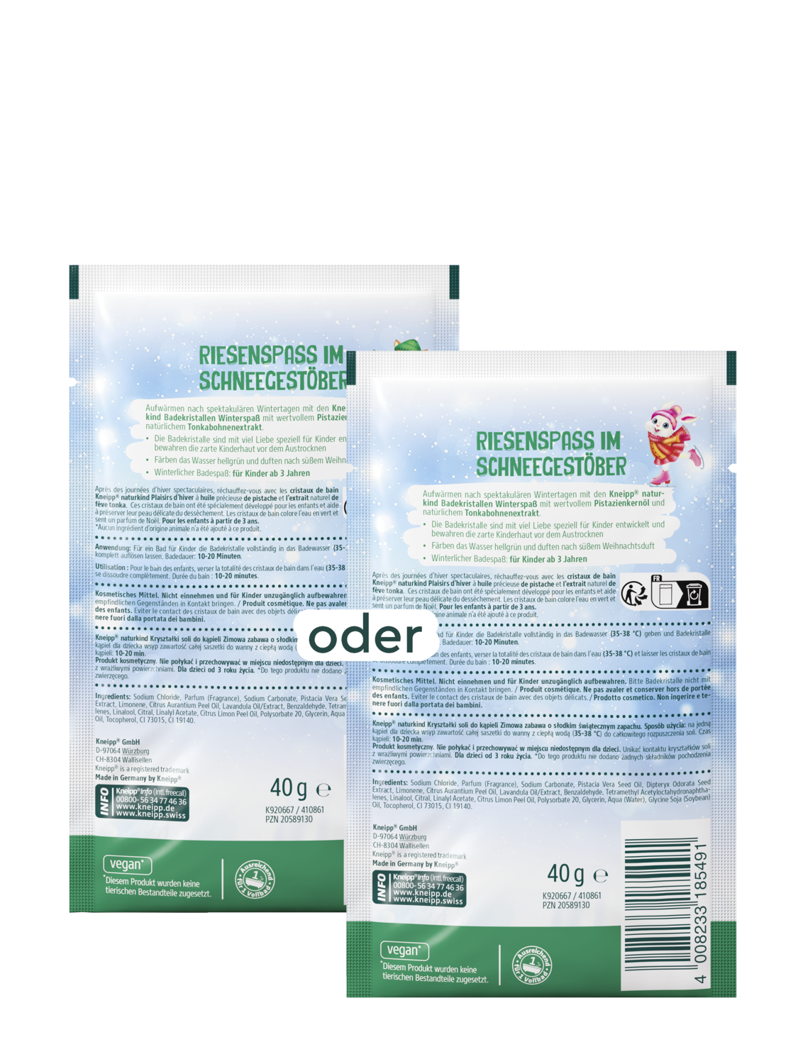 Kneipp naturkind Badekristalle Winterspa&szlig; - R&uuml;ckansicht