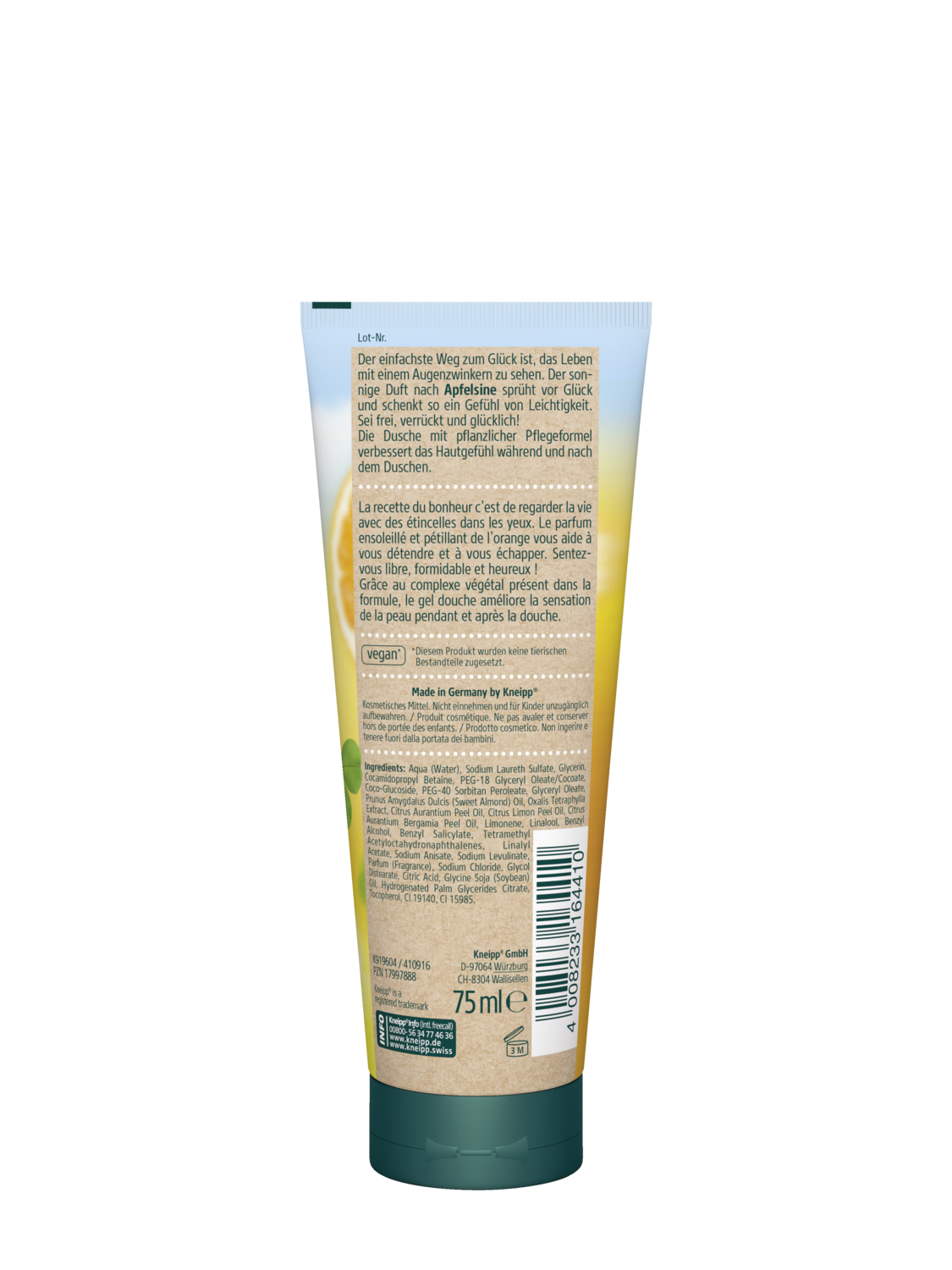 Aroma-Pflegedusche Sei frei, verr&uuml;ckt & gl&uuml;cklich! - R&uuml;ckansicht