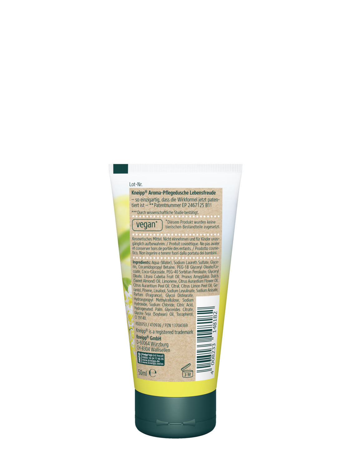 Kneipp Lebensfreude Dusche 50ml - R&uuml;ckansicht