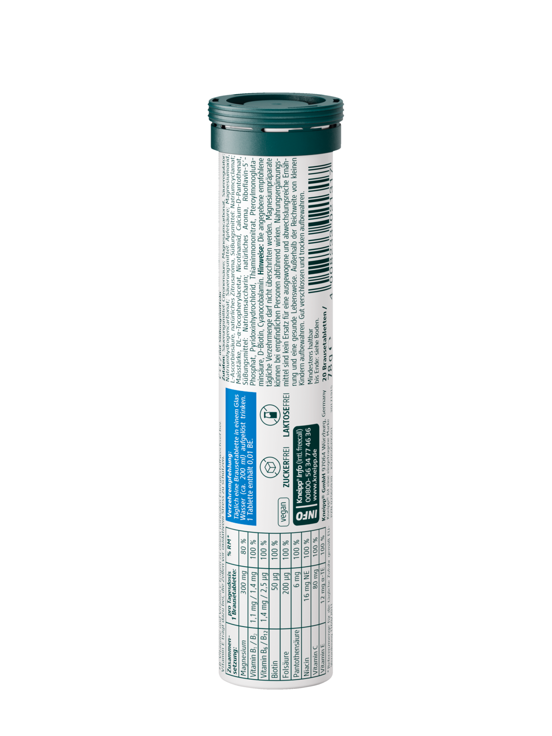 Kneipp Magnesium u. Vitamin B C E - R&uuml;ckansicht