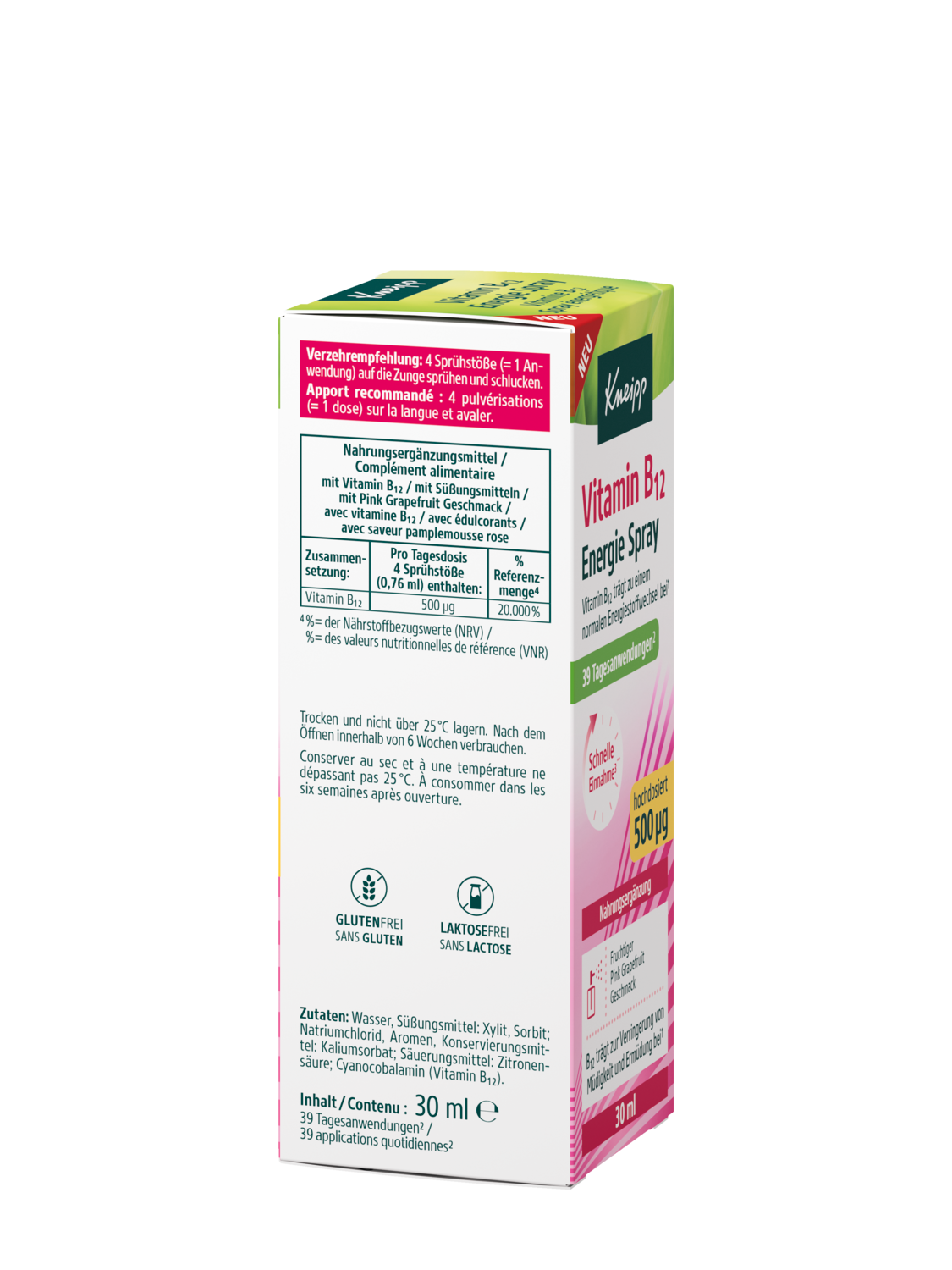 Kneipp Vitamin B12 Energie Spray - Rechte Ansicht