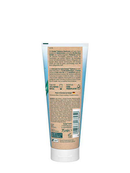 Hyaluron Handcreme - Rückansicht