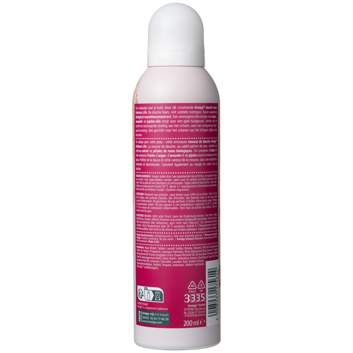 Schaum-Dusche Embrace Life Rosenbl&uuml;te - R&uuml;ckansicht