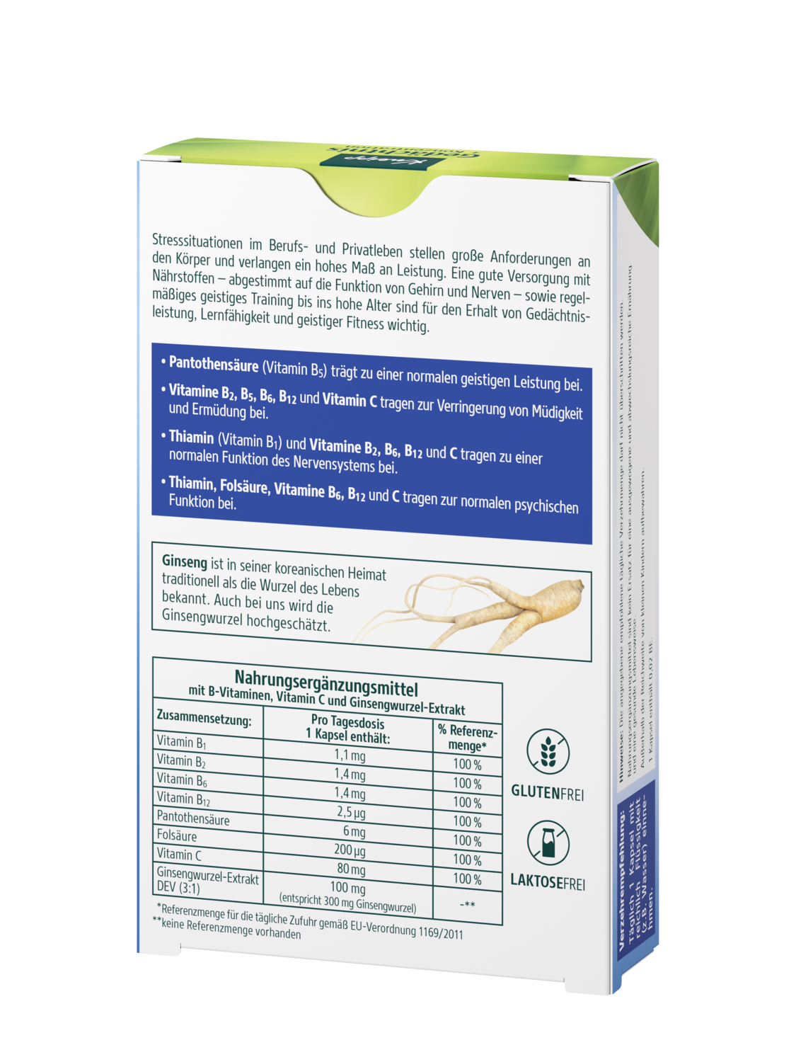 Kneipp Ged&auml;chtnis + Konzentration 30Stk - R&uuml;ckansicht