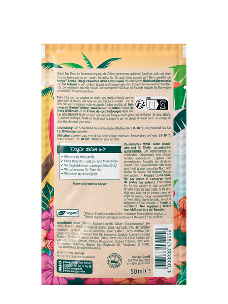 Aroma-Pflegeschaumbad Aloha Love Hawaii - Rückansicht