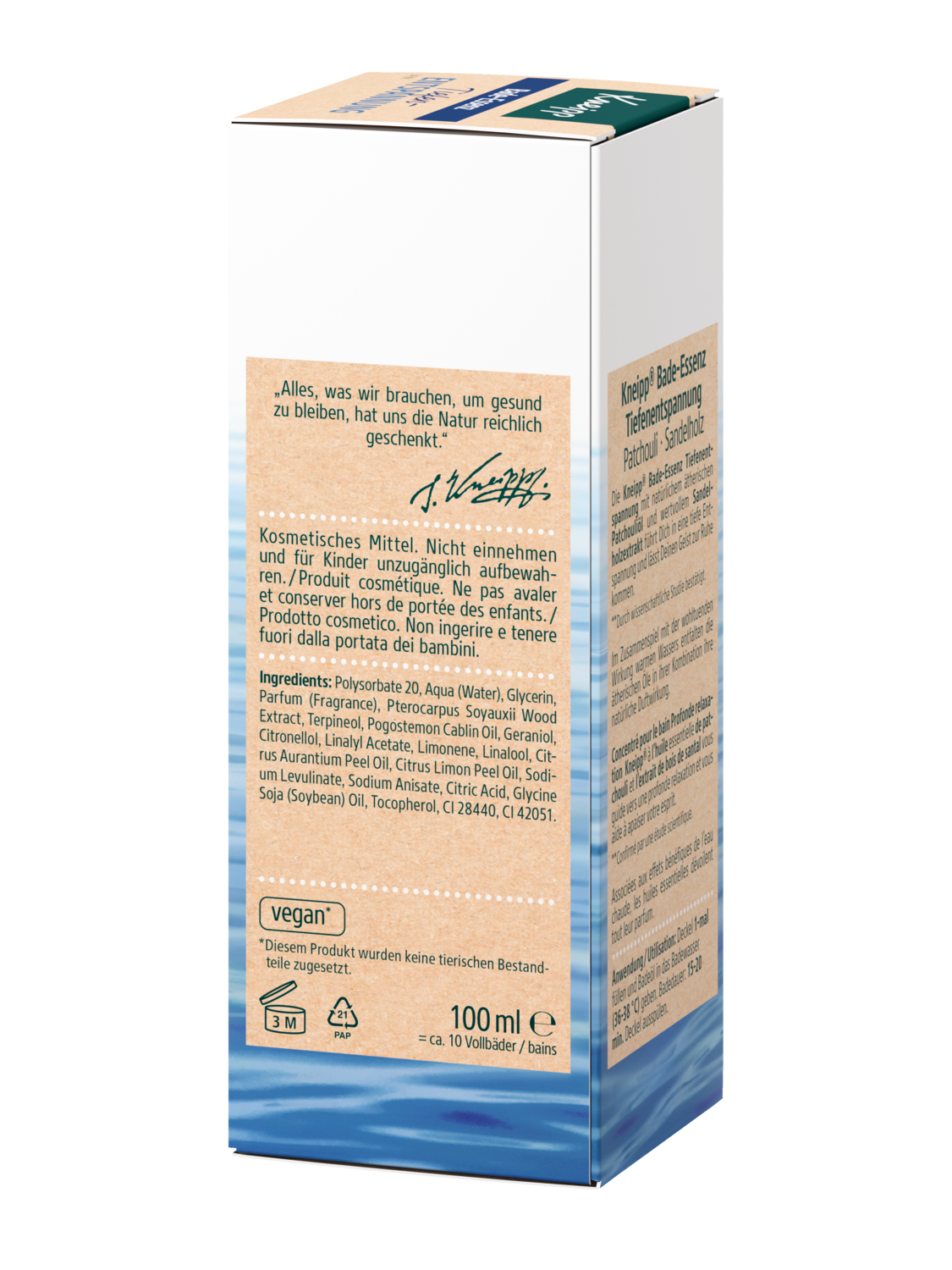 Kneipp Bade-Essenz Tiefenentspannung 100ml - Linke Ansicht