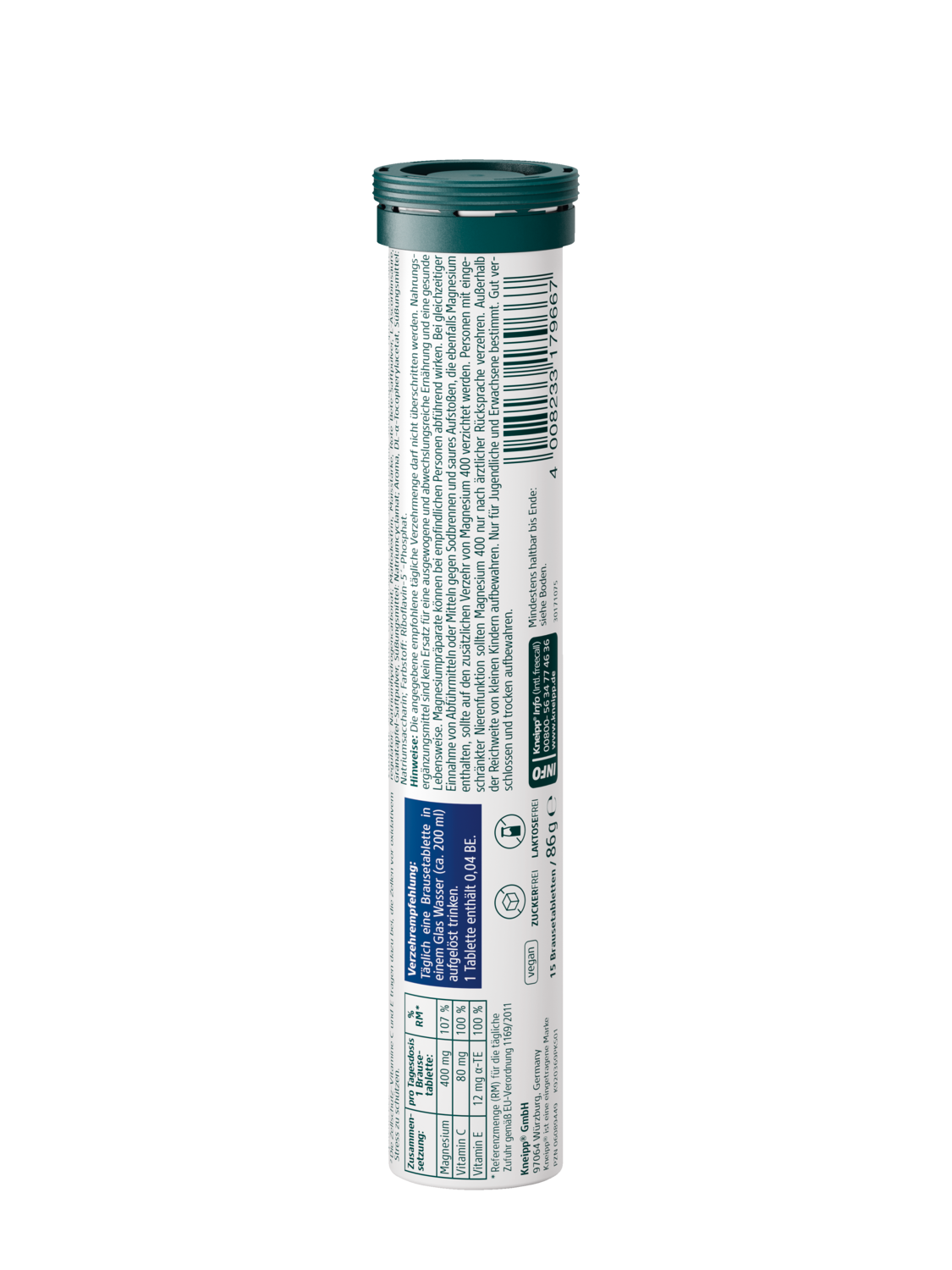 Kneipp Magnesium 400 C E Brausetabletten - R&uuml;ckansicht