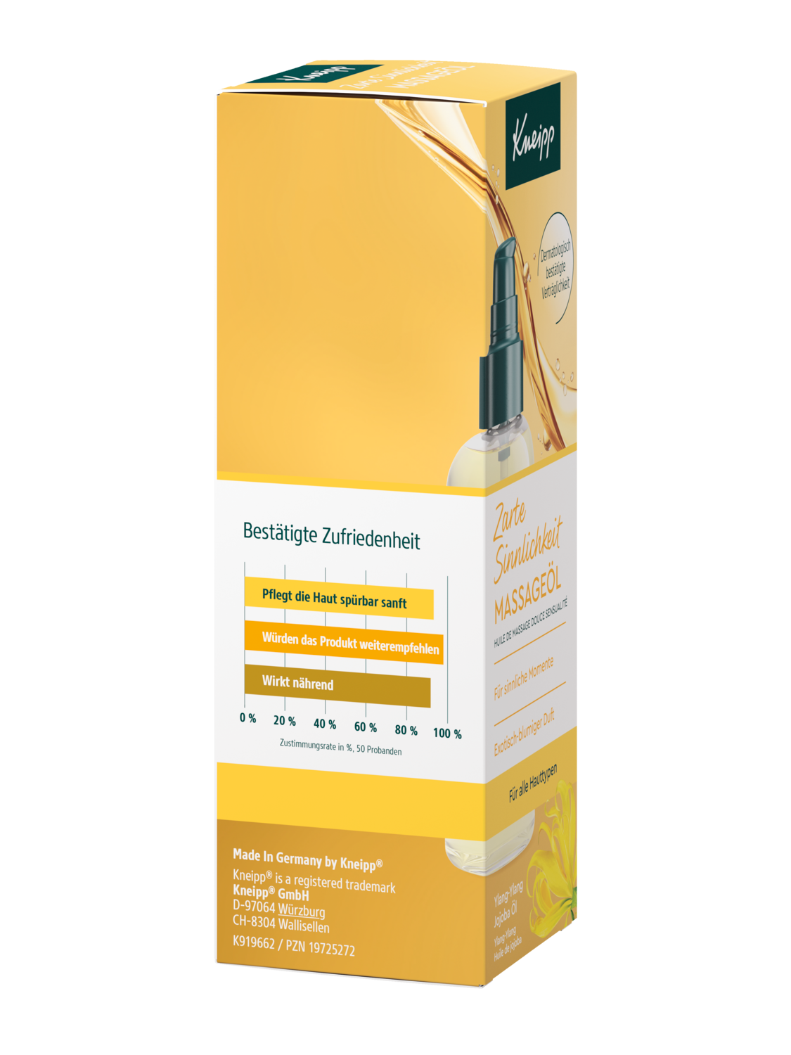 Kneipp Massage&ouml;l Zarte Sinnlichkeit 100ml - Rechte Ansicht