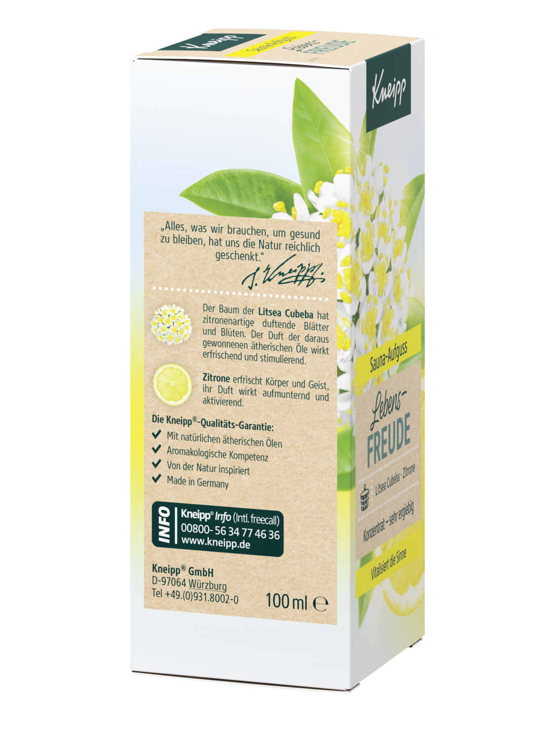 Kneipp Sauna-Aufguss Lebensfreude 100ml - Rechte Ansicht