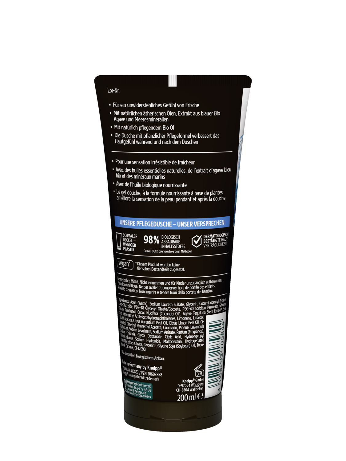 Kneipp 3in1 Dusche Frische Pur - R&uuml;ckansicht