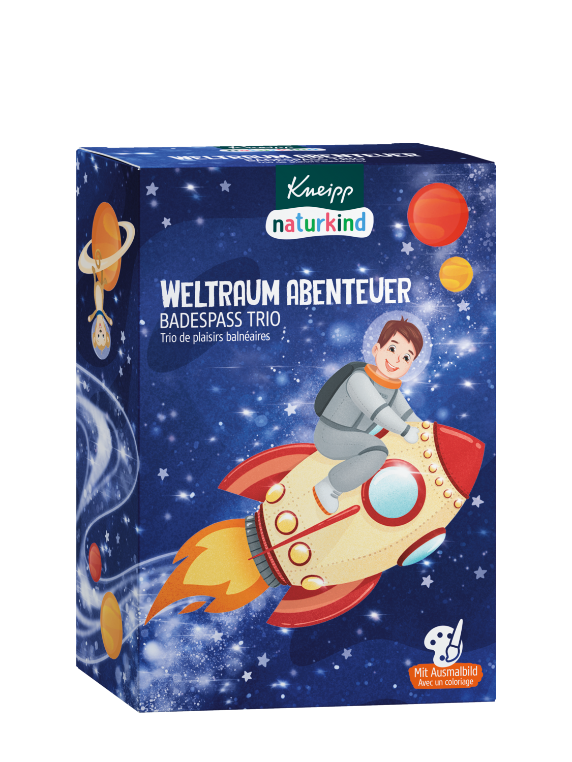 Kneipp Naturkind Farbsprudelbad Zauberkrone – Badebombe Mit Maracujaduft, Für Sensible Kinderhaut, Vegan