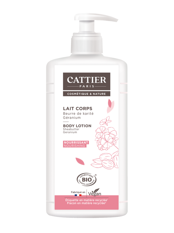 Cattier Lait corps Beurre de karité Géranium