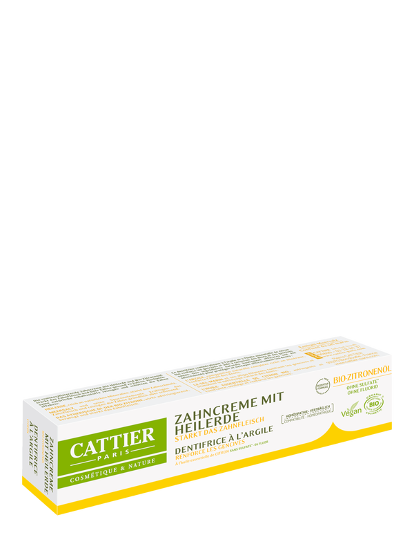 Cattier Zahncreme mit Heilerde Zitrone
