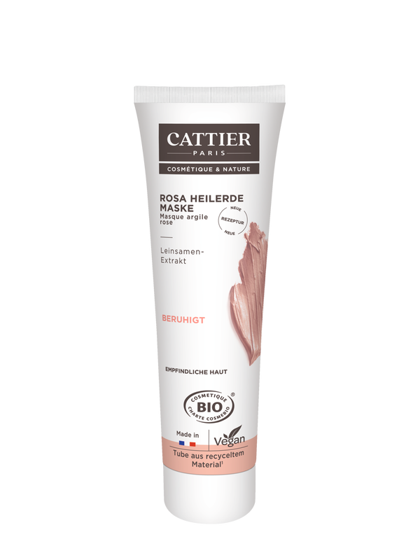 Cattier Rosa Heilerde Maske für empfindliche Haut